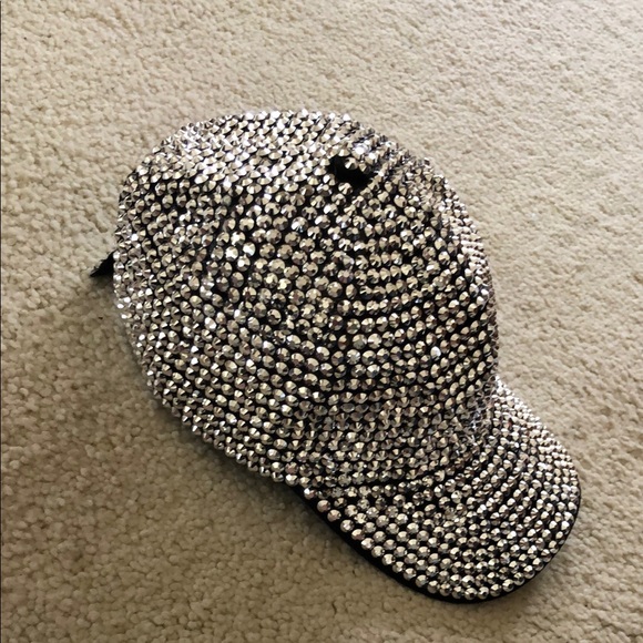 Blinged Out Sparkling Rhinestone Baseball  Cap - Picture 3 of 16